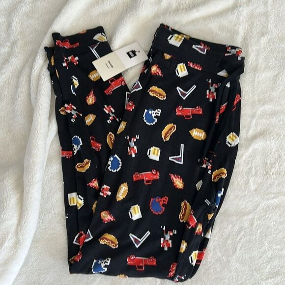 SAXX Mens SNOOZE Sleepwear Football (FGK), Black, PJ bottoms, Size Small, NWT - Picture 2 of 11